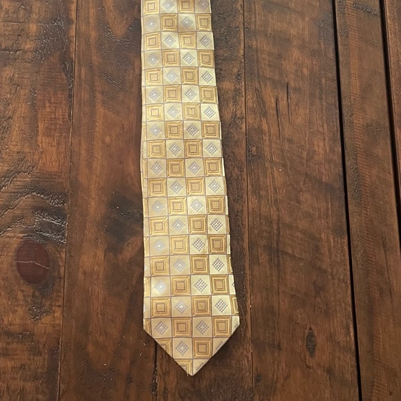 Men’s Gold and Silver Nordstrom Silk Necktie - Picture 2 of 8